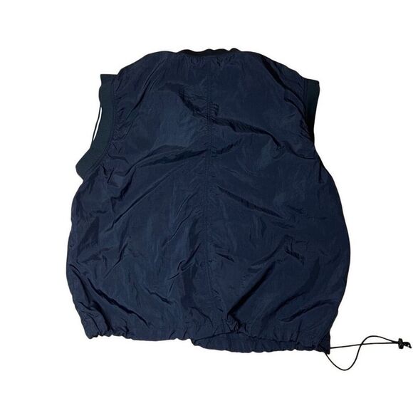 Vintage Nike White Tag Windbreaker V-Neck Black Vest Large - Picture 5 of 5